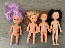 VTG Barbie Kids Kelly Tommy Lot 4 Barbie Little Sister Brother Renee Nude Dolls