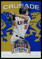 2015 Panini USA Baseball Stars & Stripes #76 Mitchell Hansen Crusade Blue