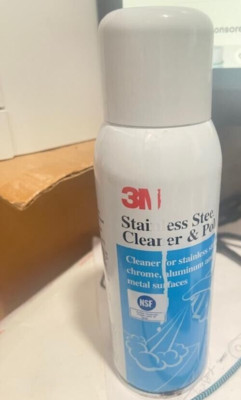 USED 3M Stainless Steel Cleaner & Polish Lime Scent Spray 10oz Aerosol 59158(D11