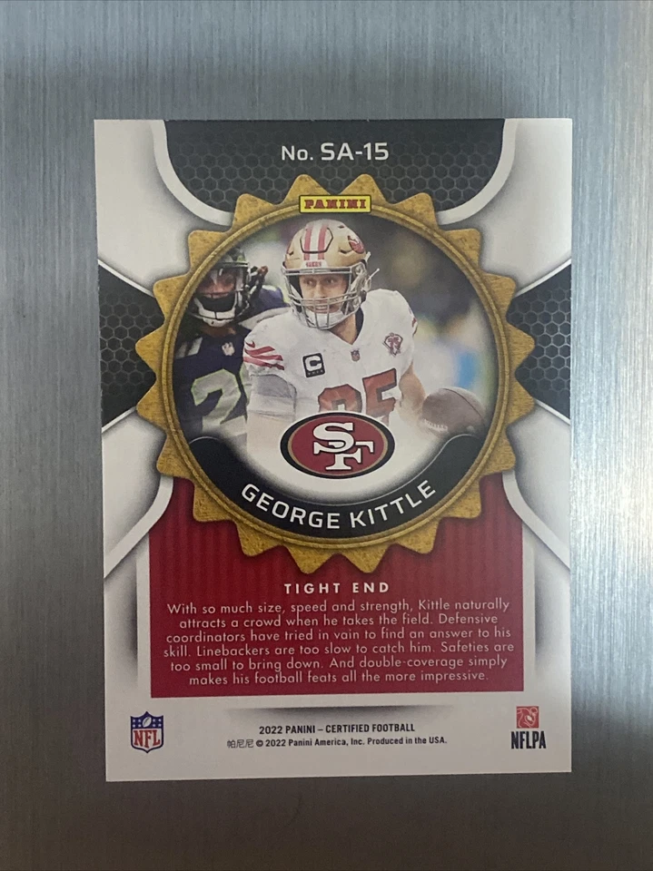 George Kittle Seal of Approval SA-15 2022 Panini Certified San Francisco 49ers - Image 2 of 2