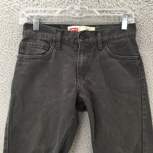 Levis 511 Skinny Slim Jeans Youth 14 Reg  Grey Denim Cotton Mid Rise Zip Fly - Picture 2 of 19