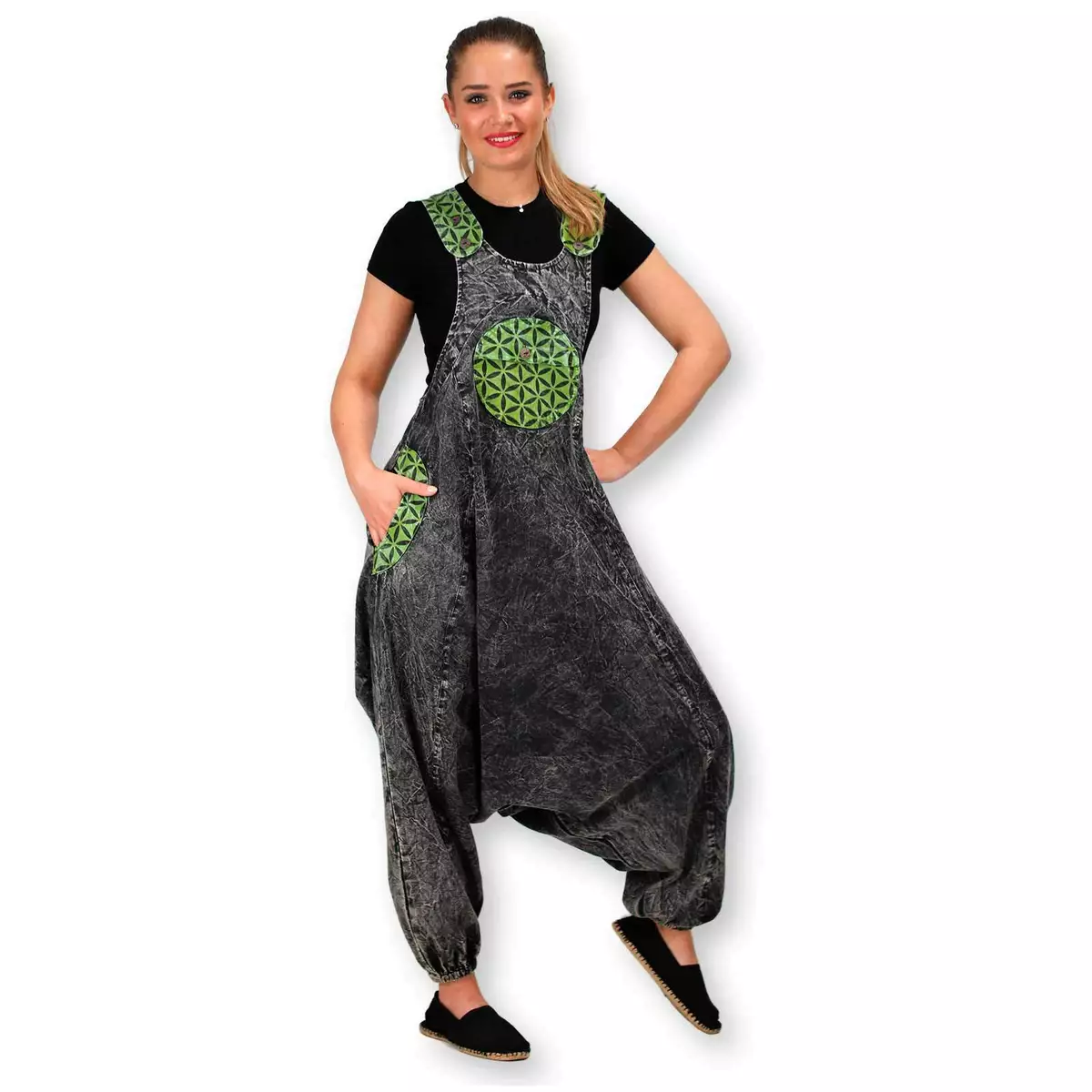 Peto de Mujer Pantal n Bombacho Goa Boho Mono Hippie Flor la Vida Feria