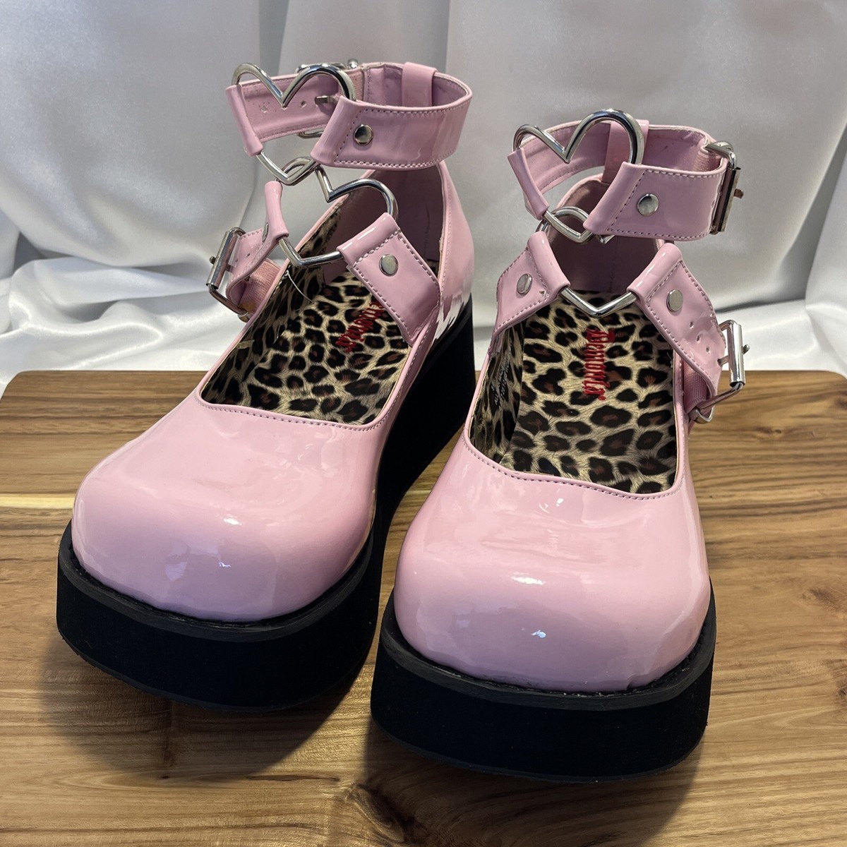 DEMONIA Sprite 02 Pink Patent MaryJane Shoes Sz 10 NEW