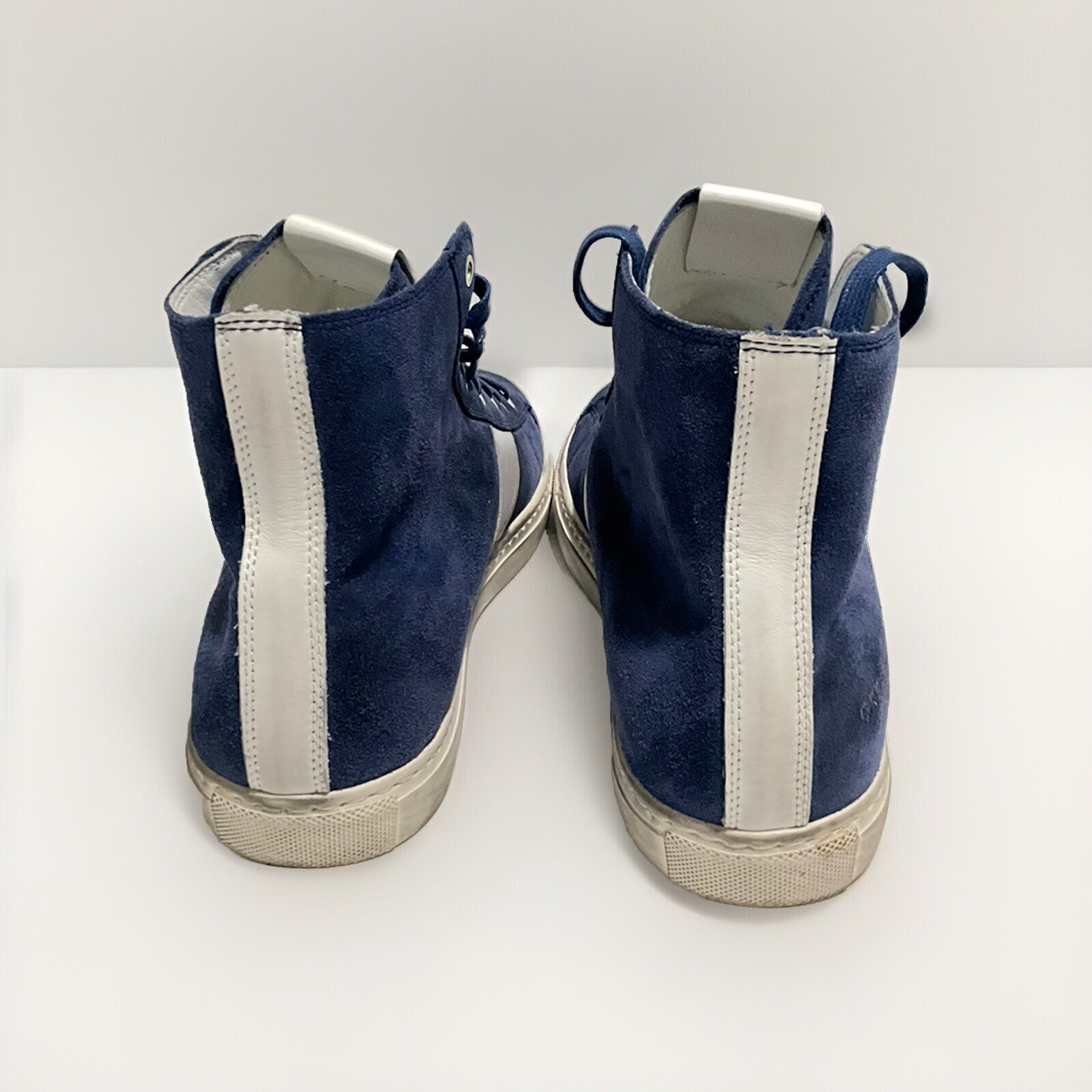 GREATS Brooklyn Men’s 11.5 The Reign High Distressed Navy Limited Edition Shoes image 6