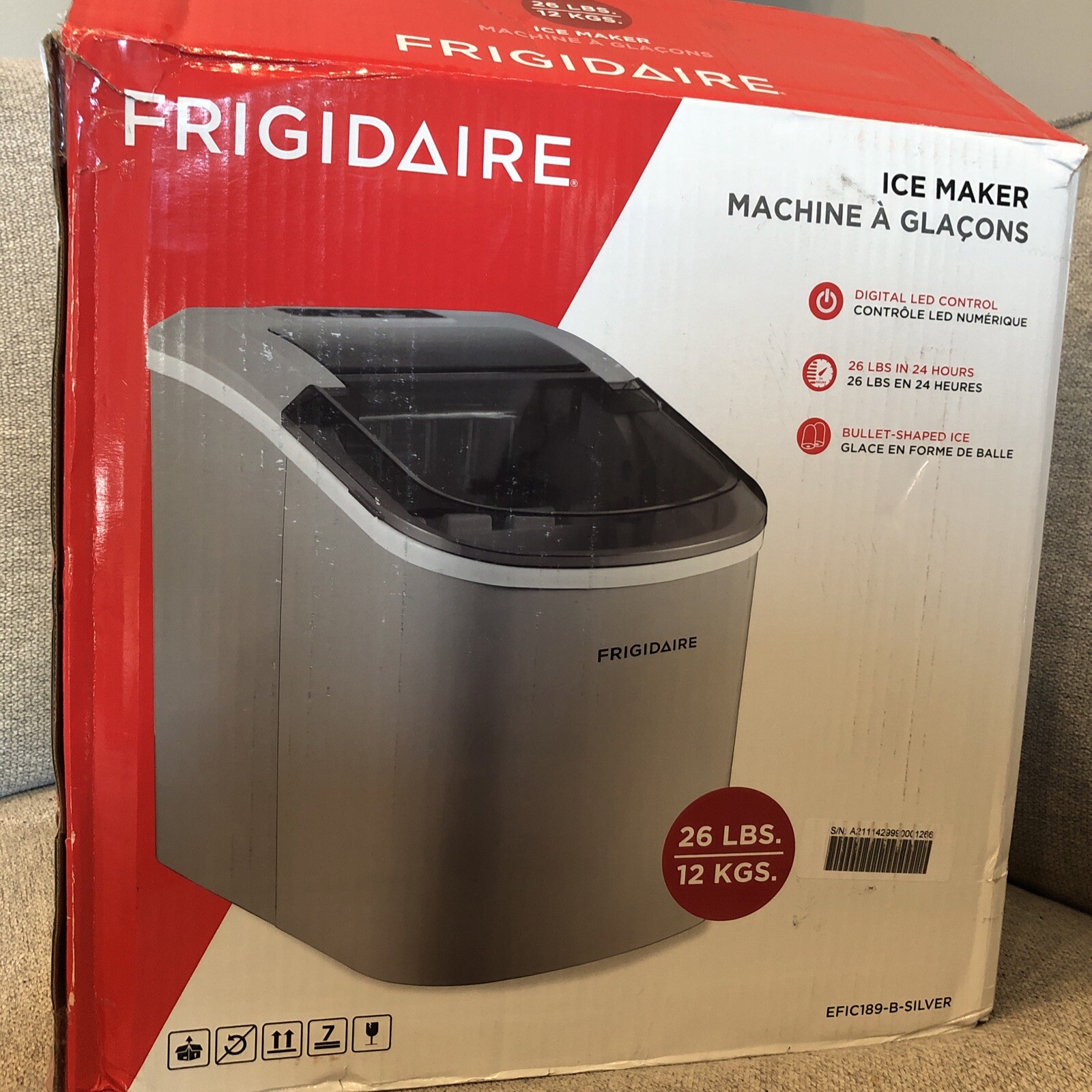 Frigidaire EFIC189 Compact Ice Maker Silver eBay