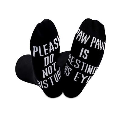 2 PAIRS Funny Grandpa Gift Please Do Not Disturb Paw Paw Is Resting His Eyes ...