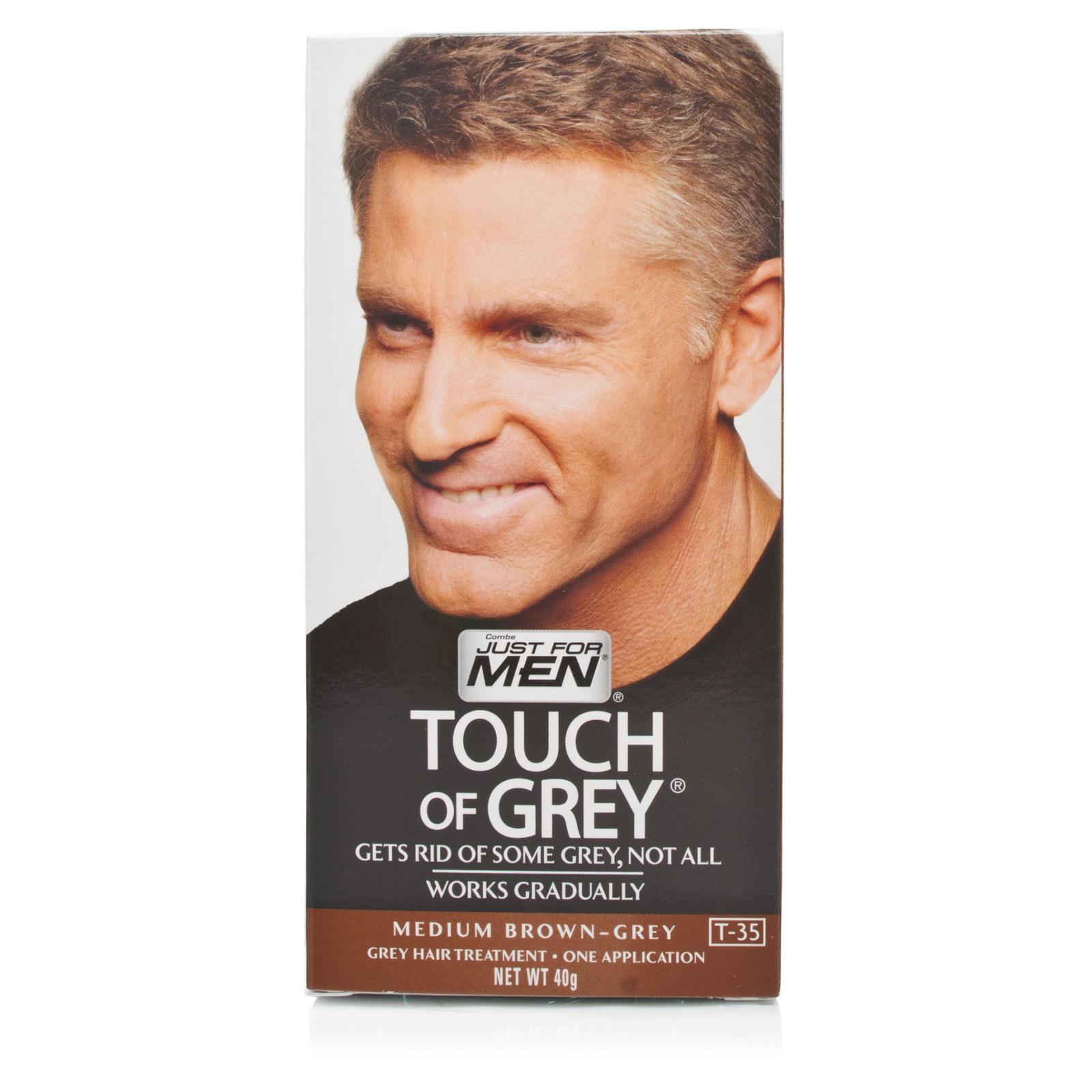 Just For Men Touch of Grey Hair Dye Medium Brown T35 x 3 Subtle Grey