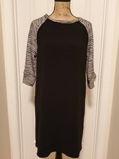 Ann Taylor LOFT Women's Size 10 Black Half Sleeve Dress
