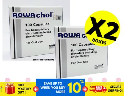 ROWACHOL For Hepato Biliary Disorders Cholelitiasis & Gallstones 100's X 2