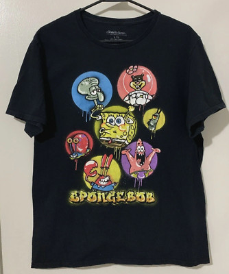 SpongeBob SquarePants T-Shirt   LARGE   Patrick Mr. Krabs Squidward Sandy Gary