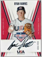 2019 USA Stars & Stripes 18U Signatures Black Ink #17 Ryan Hawks 400/499