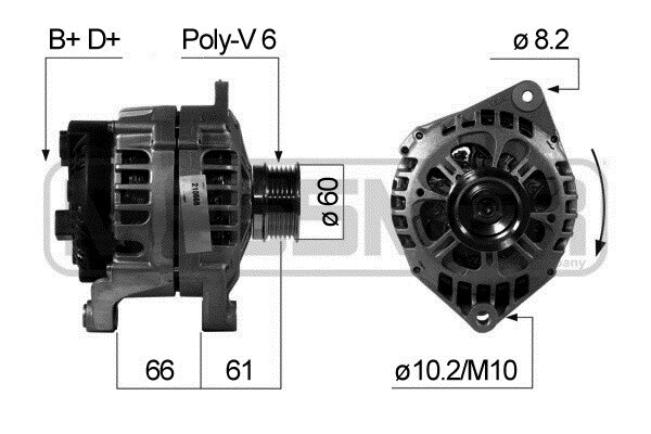 Messmer Lichtmaschine Generator 150A 14V FüR Fiat Ducato Pritsche/Fahrgestell-image