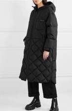 Prada Long Hooded Down Quilted Coat , Size 12, It 48