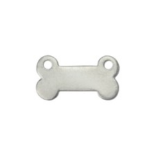 Pewter Stamping Blanks, Dog Bone, 1 1/8" x 1/2", 24 pc- Craft Jewelry Discs