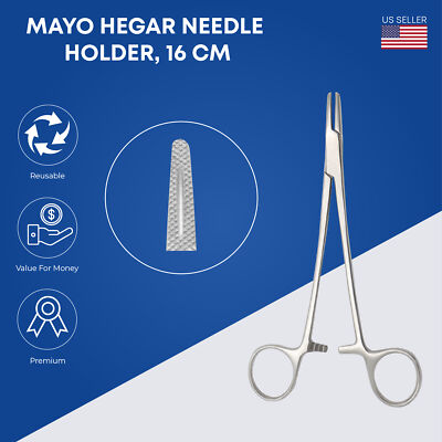 Mayo Hegar Needle Holder 16 cm Stainless Steel Surgical Instruments German Grade