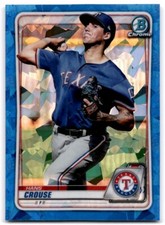 2020 Bowman Chrome Sapphire Hans Crouse Texas Rangers #BCP-119