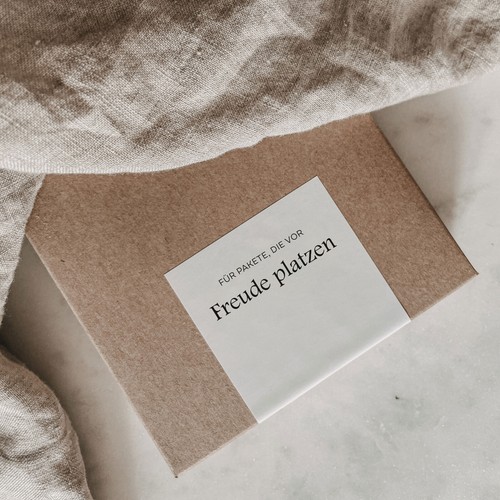 Verschlussetikett Verpackung | Siegel Liebe Paketaufkleber 6x8 cm Weiß NORDEULE - Bild 6 von 9