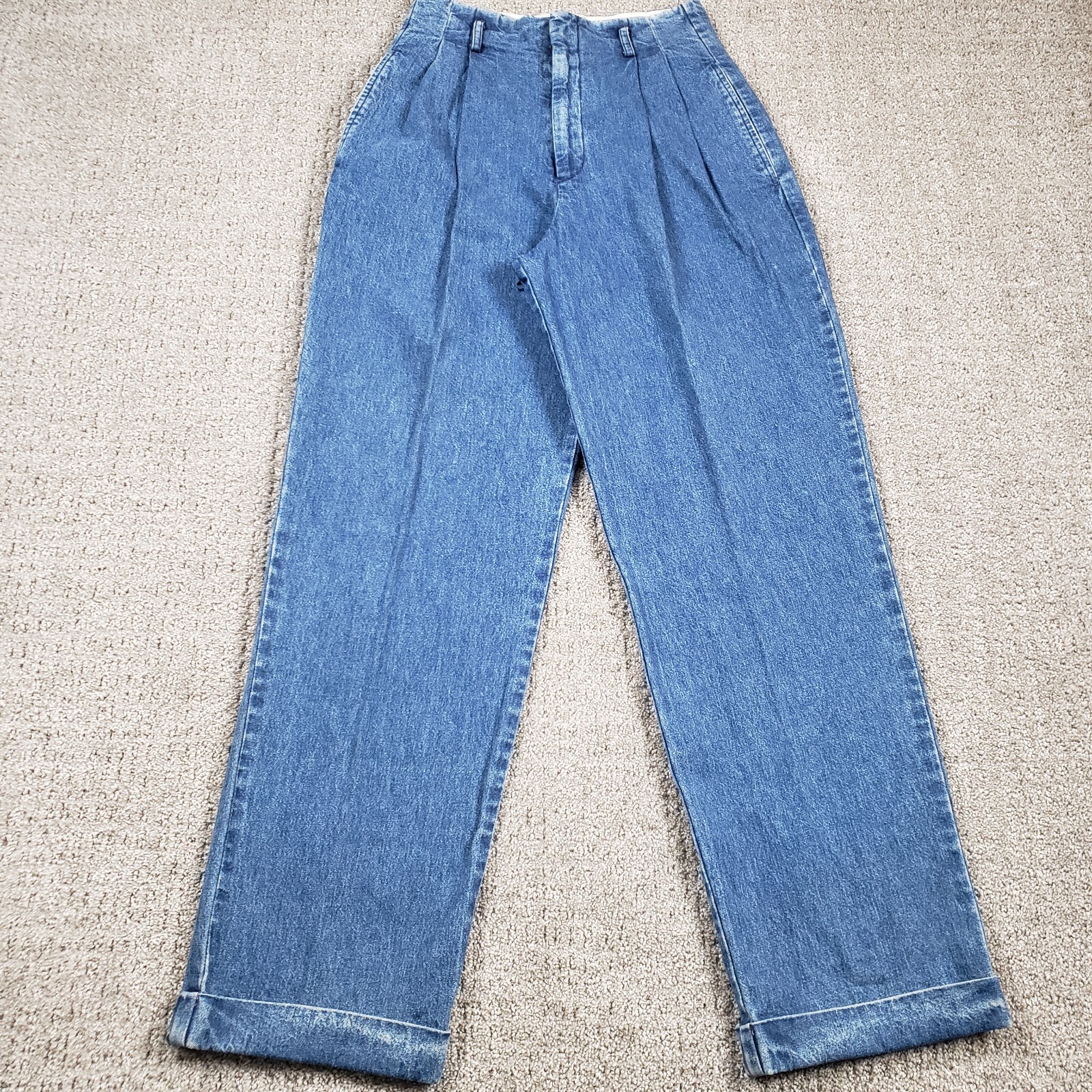 Vintage Ralph Lauren Country Jeans Rare Sample Womens 30x31 Pleated High Rise