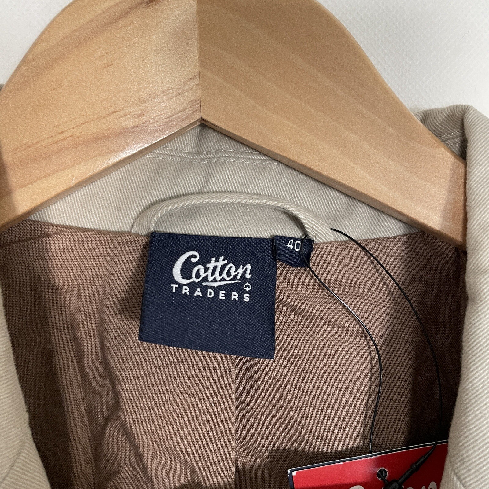 Cotton Traders Mens Size 40 Beige Coat Mack Lightweight Overcoat Jacket