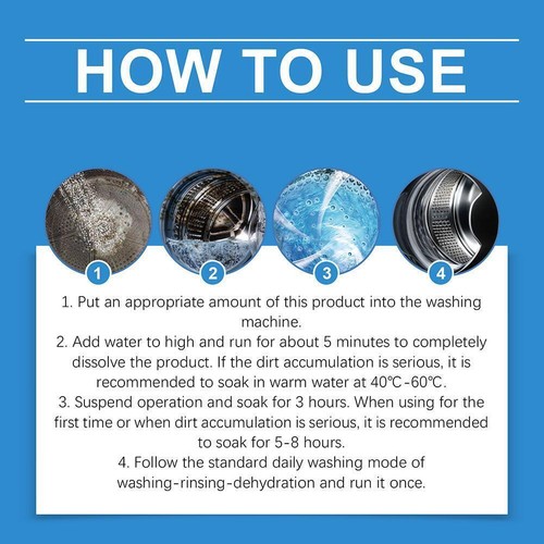 Washing Machine Cleaning Powder Powerful Stain Remover New M8T5 - Picture 14 of 17