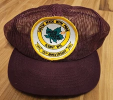 Vintage Albany WI Maple Leaf Cheese 75th Anniversary Trucker Hat Mesh Snapback