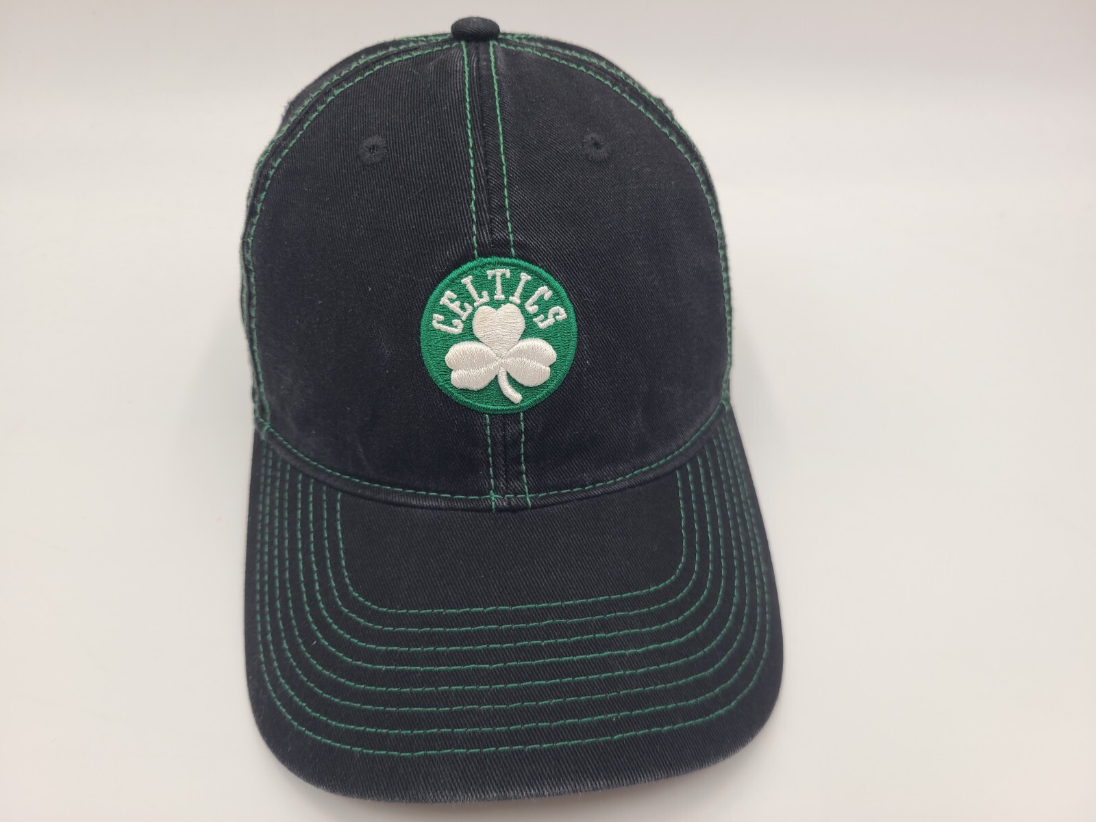 Boston Celtics Adidas Strapback Adjustable Hat Cap Dad Men NBA Basketball Black