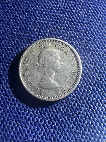 1963 Canada 10 Cents Coin VF