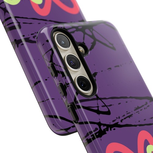 Hearts on Purple & Black Tough Handyhülle für iPhone, Samsung Galaxy, Goog Pixel - Bild 255 von 285