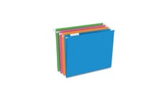 Pendaflex Glow Poly Hanging File Folders, 1/5-Cut Tab, Letter Size, Assorted Col