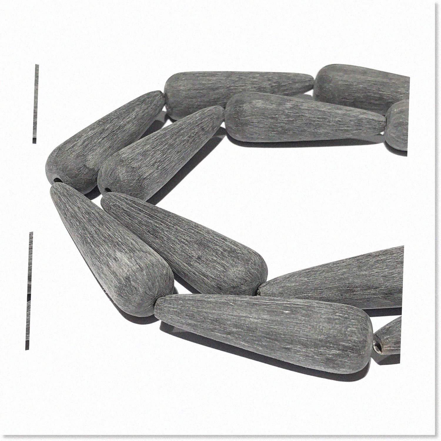 ABCgems Hand Carved Matte Cao Buffalo Horn Beads - Rare 15X49mm Tear Drops for J