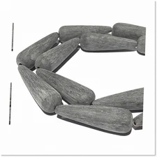 ABCgems Hand Carved Matte Cao Buffalo Horn Beads - Rare 15X49mm Tear Drops for J