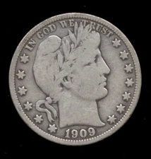 1909  ...  F  Fine  ...  Better Date  ...  Barber Half Dollar (706-108)