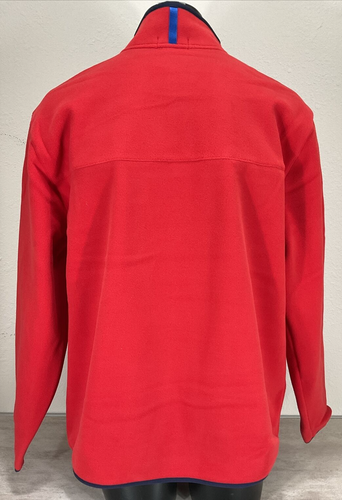Polo Ralph Lauren 1/4 Snap Fleece Pullover Sz L Red $148 - Picture 3 of 6