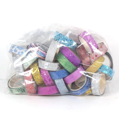 Lot of 36 Rolls of Partially Used Glittery Bougie Glam Glitz Sparkle Washi Tape - Picture 2 of 2