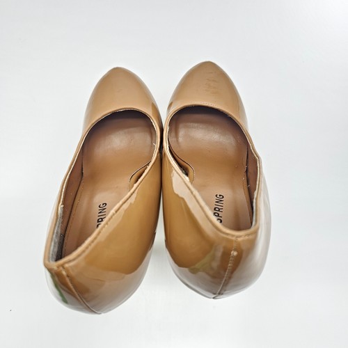 Call it Spring Women's Round Toe Caramel/Tan Platform High Heels, Size 6 - Picture 8 of 10