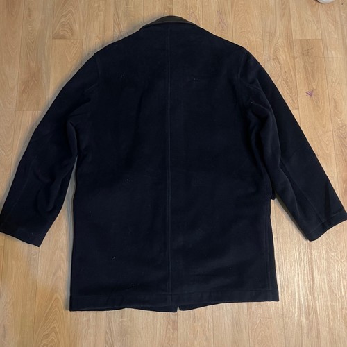 vintage coat Yves Saint Laurent YSL jacket overcoat wool Mens blue navy size M - Picture 3 of 19