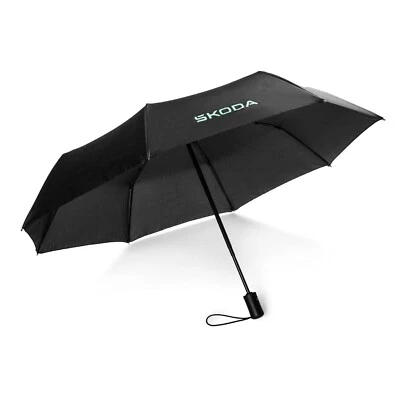 SKODA ORIGINAL ZUBEHÖR Original Skoda Taschenschirm Regenschirm Umbrella Schirm schwarz 6U0087602