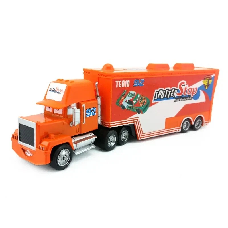 2-Pack Disney Pixar Cars NO.92 Sputter Stop Hauler Truck + Car 1:55 Diecast Toys - Image 3 of 4