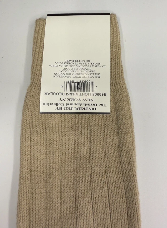 Pantherella 70% Merino Wool Light Khaki Regular Knee Socks New With Tags - Image 4 of 4