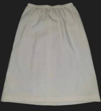 Vintage Unbranded Ivory Lined Canvas A-line Maxi Skirt Women's Size 14/15