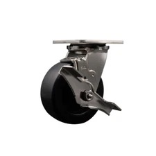 5 Inch 316 Stainless Steel Polyolefin Swivel Caster with Ball Bearing& Brake SCC