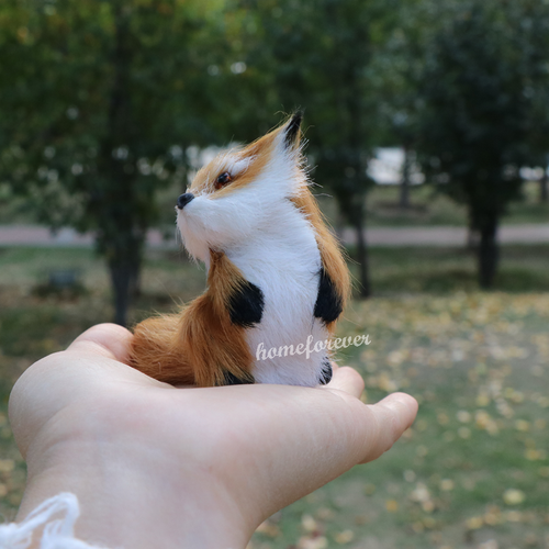 Peluche volpe piccola simpatico animale regalo compleanno decorazione casa 3,5" - Foto 3 di 5