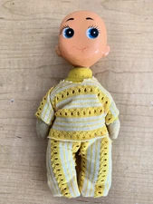 VINTAGE 1950s 7.5" Bean Bag Doll with Plastic Head