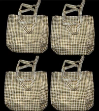 4 IKEA Grocery Bags Reusable Foldable Washable Packable Flea Market Golden Dot