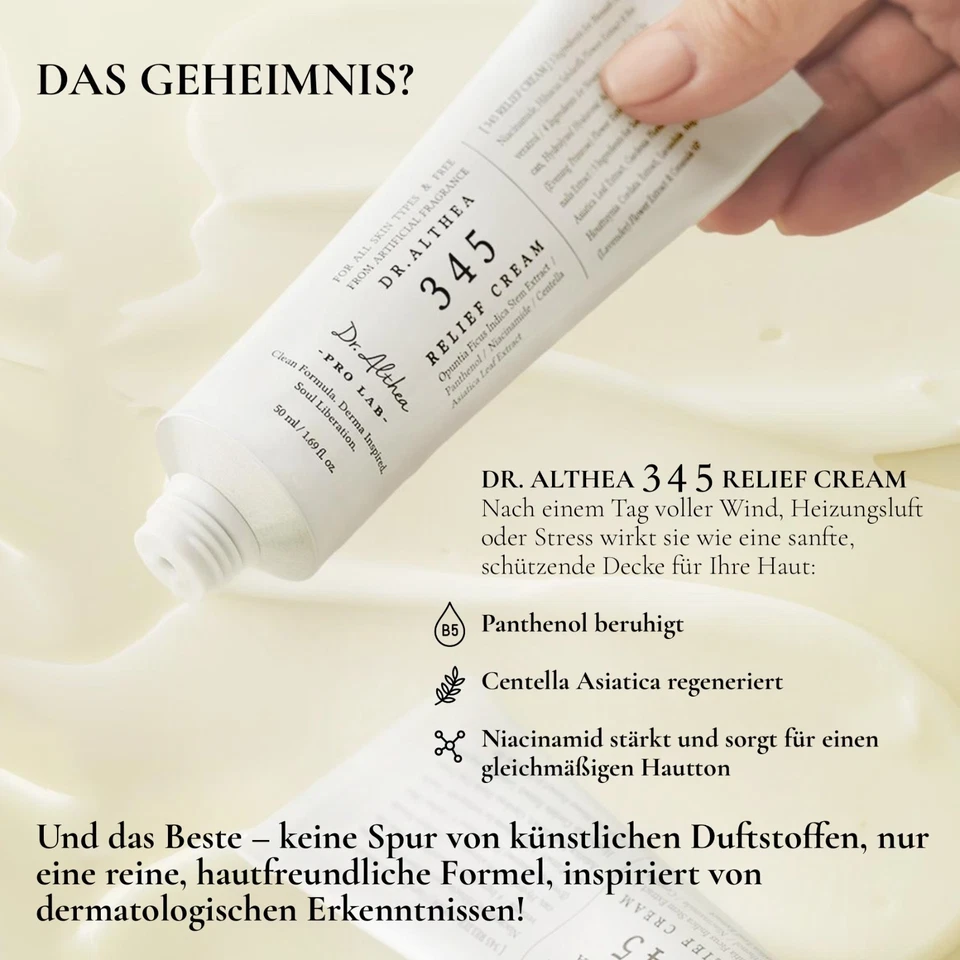 Dr. Althea 345 Relief Cream 50ml Intensive Repair Cream mit Niacinamid Pantenol - Bild 3 von 4