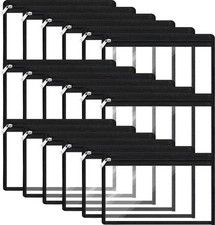 18 Pcs Clear Zipper Pouches, PVC Waterproof Cosmetic Organizer Bags, Document...