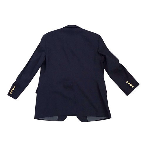 Vintage 80s Polo University Club Ralph Lauren Virgin Wool Blazer Navy Blue READ - Picture 1 of 13