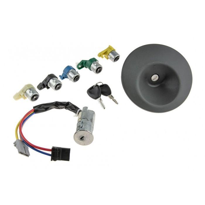 Jeu de serrures de portes avec allumage et réservoir pour Renault Kangoo 7701472590