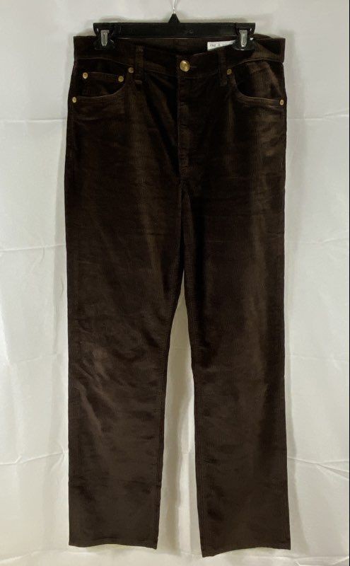 Rag & Bone Women's Harlow Mid-Rise Straight Corduroy Pants Dark Brown Size 29