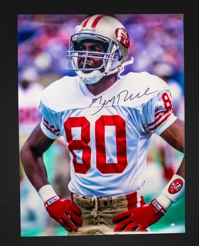Jerry Rice Autograph 30x40 Large Photo Online Authentics OA8095374